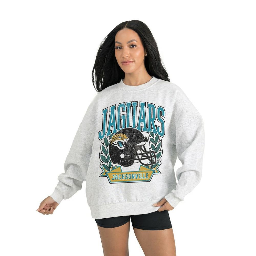 Jacksonville Jaguars Gameday Couture Women's Heritage Premium Fleece Pullover Sweatshirt Gray