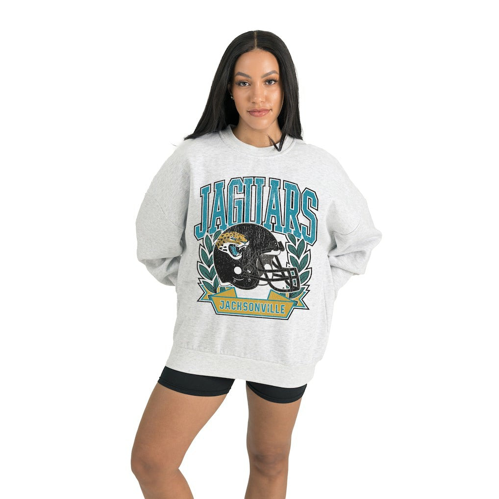 Jacksonville Jaguars Gameday Couture Women's Heritage Premium Fleece Pullover Sweatshirt Gray