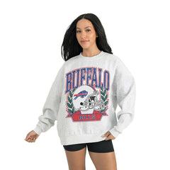 Buffalo Bills Gameday Couture Women's Heritage Premium Fleece Pullover Sweatshirt Gray