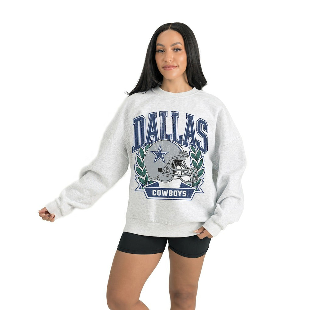 Dallas Cowboys Gameday Couture Women's Heritage Premium Fleece Pullover Sweatshirt Gray