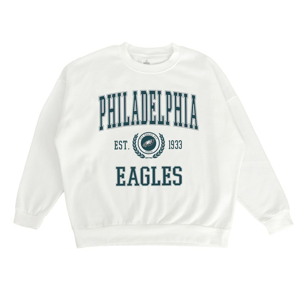 Philadelphia Eagles Gameday Couture Women's Timeless Triumph Premium Fleece Pullover Sweatshirt White