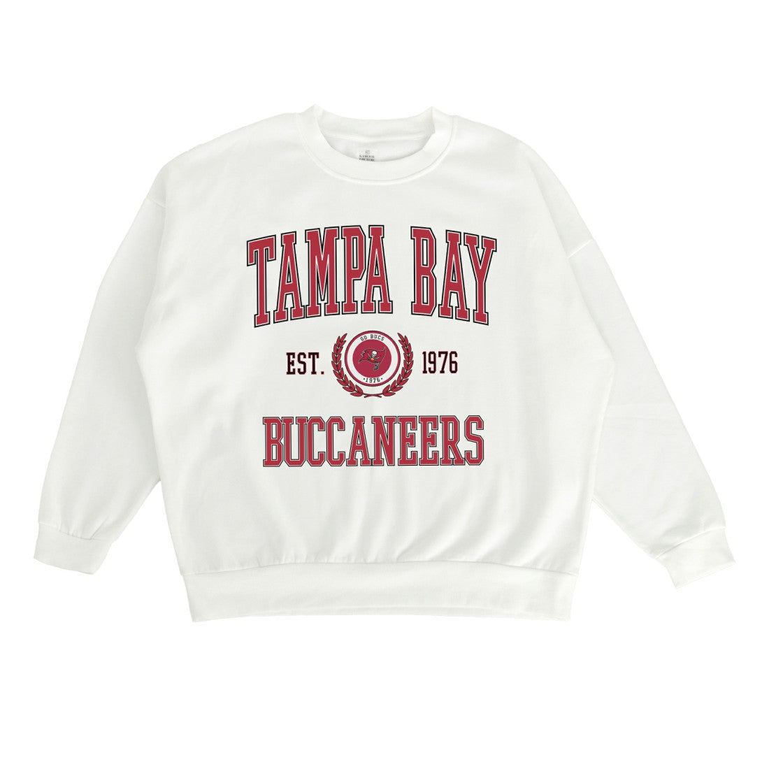 Tampa Bay Buccaneers Gameday Couture Women's Timeless Triumph Premium Fleece Pullover Sweatshirt White