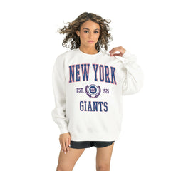New York Giants Gameday Couture Women's Timeless Triumph Premium Fleece Pullover Sweatshirt White