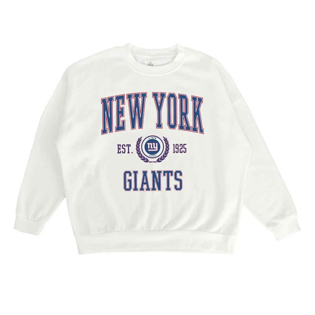 New York Giants Gameday Couture Women's Timeless Triumph Premium Fleece Pullover Sweatshirt White