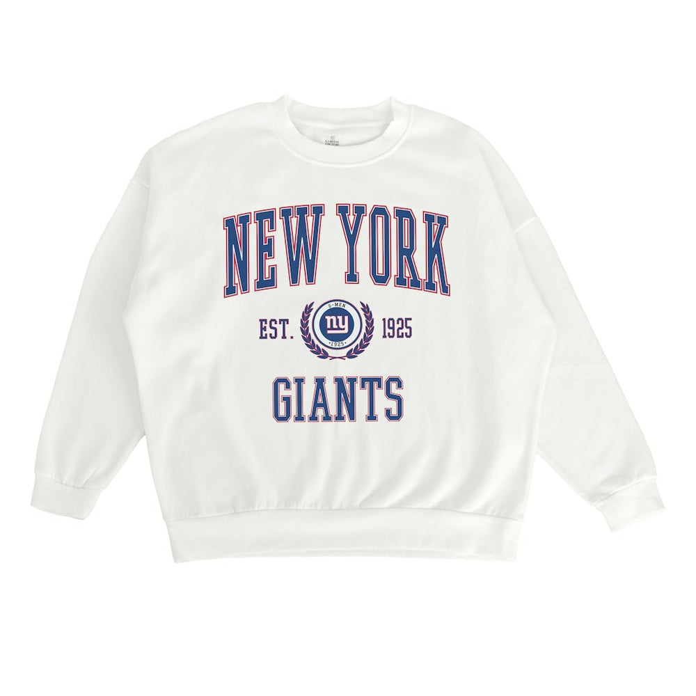 New York Giants Gameday Couture Women's Timeless Triumph Premium Fleece Pullover Sweatshirt White