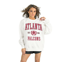 Atlanta Falcons Gameday Couture Women's Timeless Triumph Premium Fleece Pullover Sweatshirt White