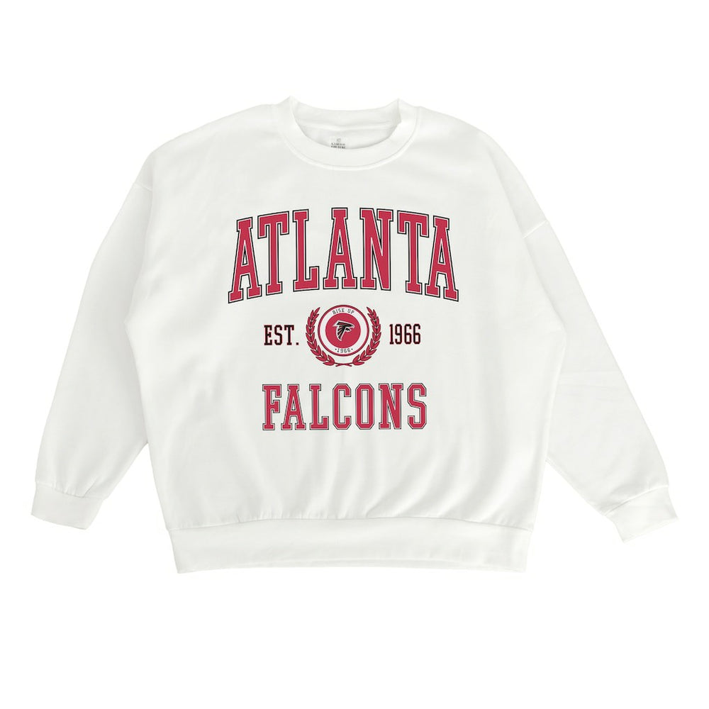 Atlanta Falcons Gameday Couture Women's Timeless Triumph Premium Fleece Pullover Sweatshirt White
