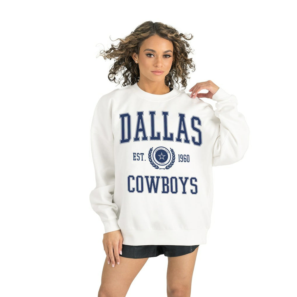 Dallas Cowboys Gameday Couture Women's Timeless Triumph Premium Fleece Pullover Sweatshirt White