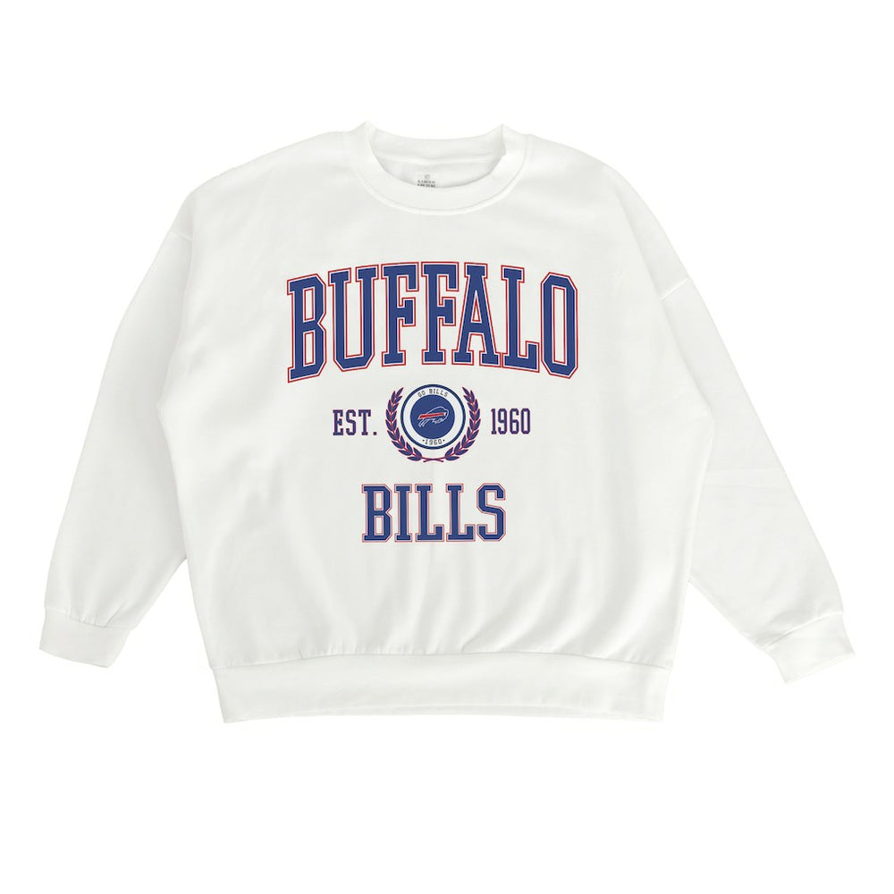 Buffalo Bills Gameday Couture Women's Timeless Triumph Premium Fleece Pullover Sweatshirt White
