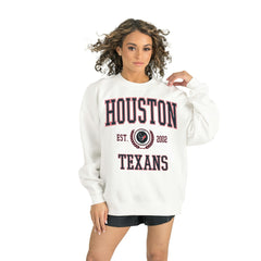 Houston Texans Gameday Couture Women's Timeless Triumph Premium Fleece Pullover Sweatshirt White