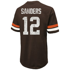 Shedeur Sanders Cleveland Browns Majestic Threads 2025 NFL Draft Oversized T-Shirt Brown
