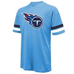 Cam Ward Tennessee Titans Majestic Threads 2025 NFL Draft First Round Pick Oversized T-Shirt Light Blue