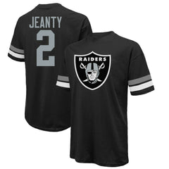 Ashton Jeanty Las Vegas Raiders Majestic Threads 2025 NFL Draft First Round Pick Oversized T-Shirt Black