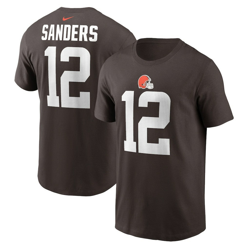 Shedeur Sanders Cleveland Browns Youth 2025 NFL Draft Player Name & Number T-Shirt Brown