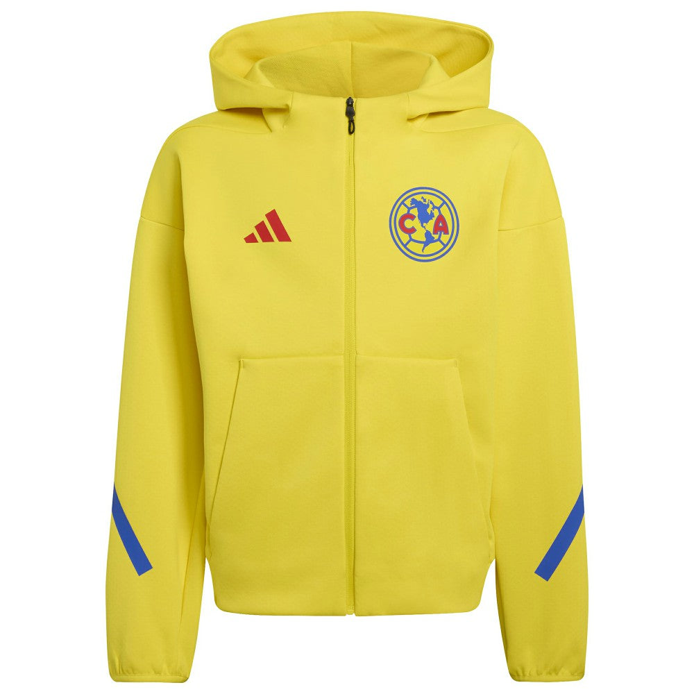 Club America Youth 2025/26 Club Anthem Full-Zip Hoodie Jacket Yellow
