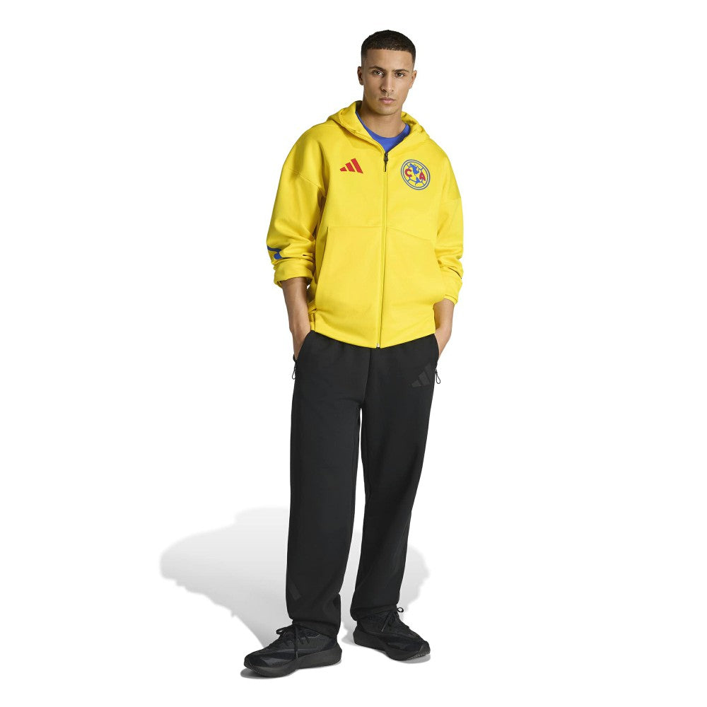 Club America 2025/26 Club Anthem Full-Zip Hooded Jacket Yellow