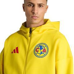 Club America 2025/26 Club Anthem Full-Zip Hooded Jacket Yellow