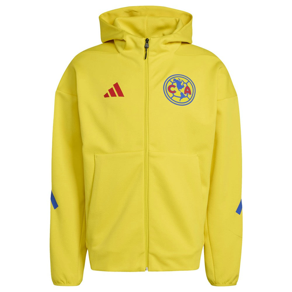 Club America 2025/26 Club Anthem Full-Zip Hooded Jacket Yellow