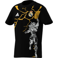 Real Madrid x Marvel Youth Graphic T-Shirt Black