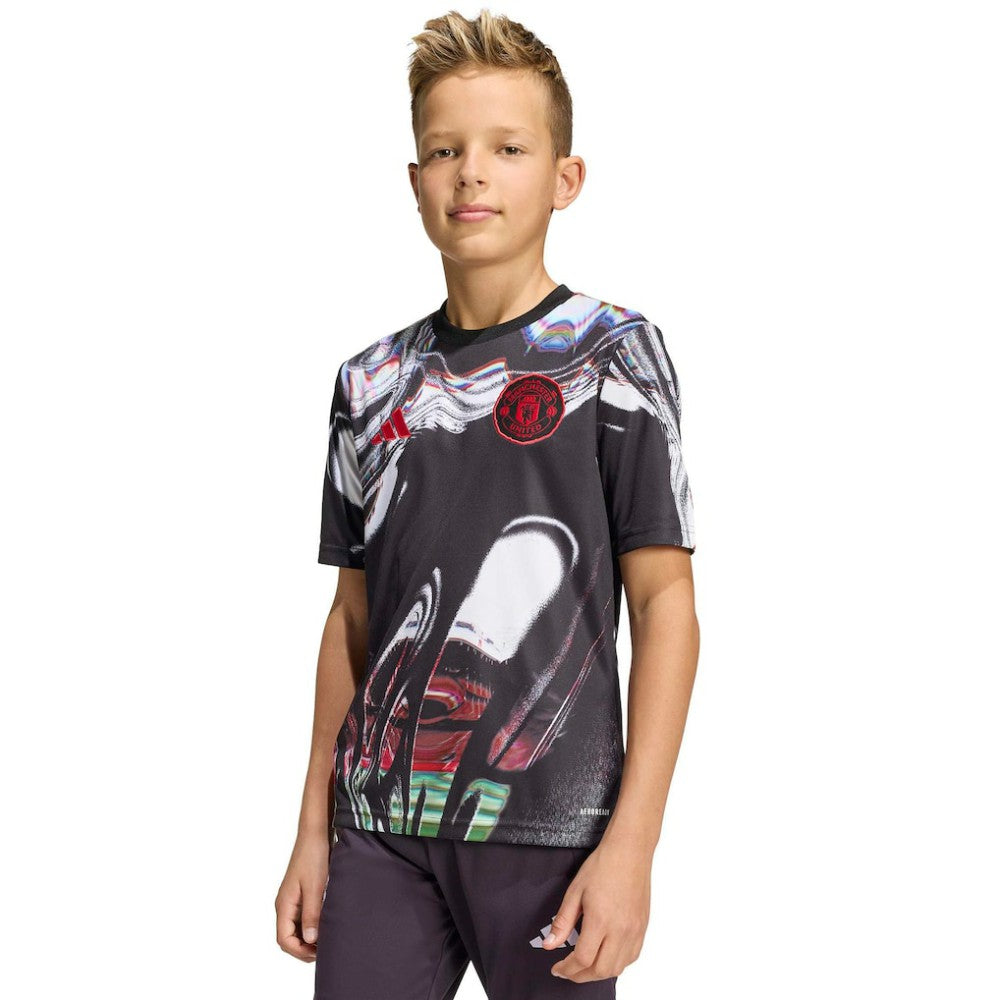 Manchester United Youth 2025/26 Pre-Match Training Jersey Black