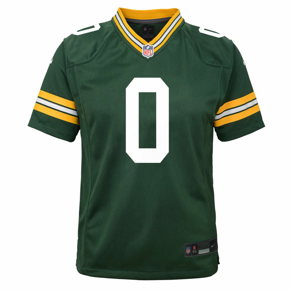 Matthew Golden Green Bay Packers Youth Team Game Jersey Green