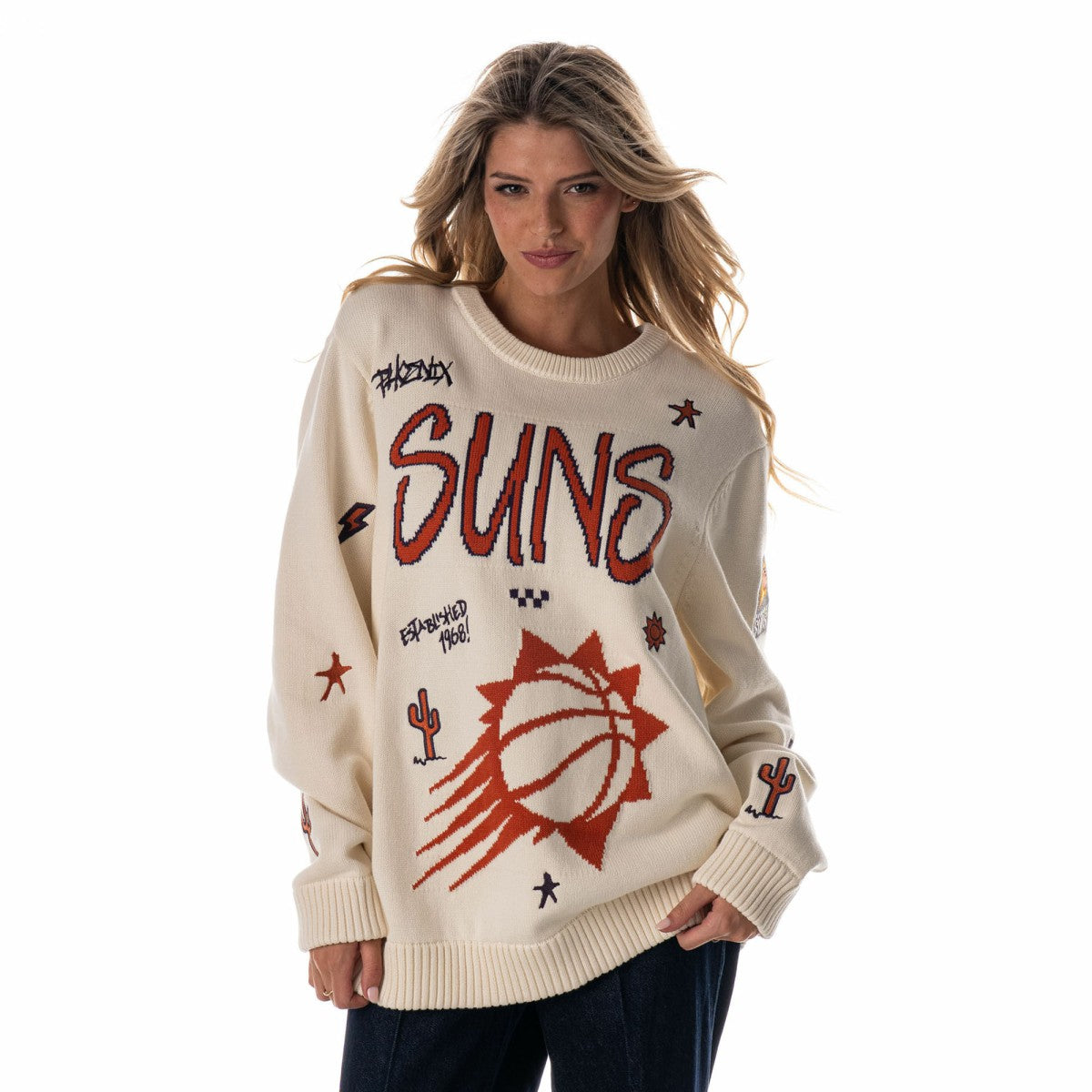 Phoenix Suns The Wild Collective Unisex 2025/26 City Edition Jacquard Sweater Cream