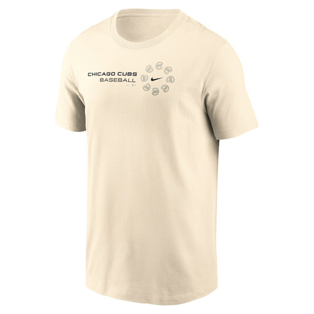 Chicago Cubs Nike Pinwheel Lockup T-Shirt - Natural T-shirts