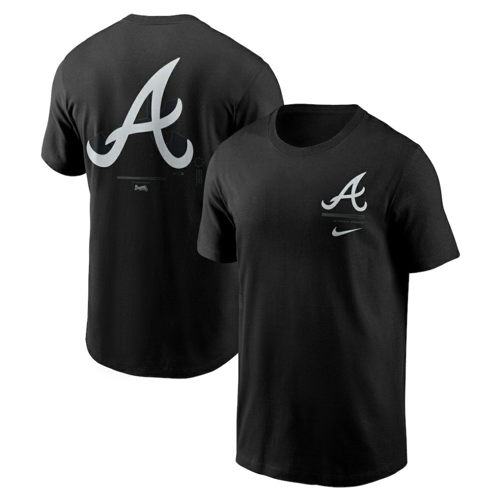 Atlanta Braves Nike  Bar Loading T-Shirt - Black T-shirts