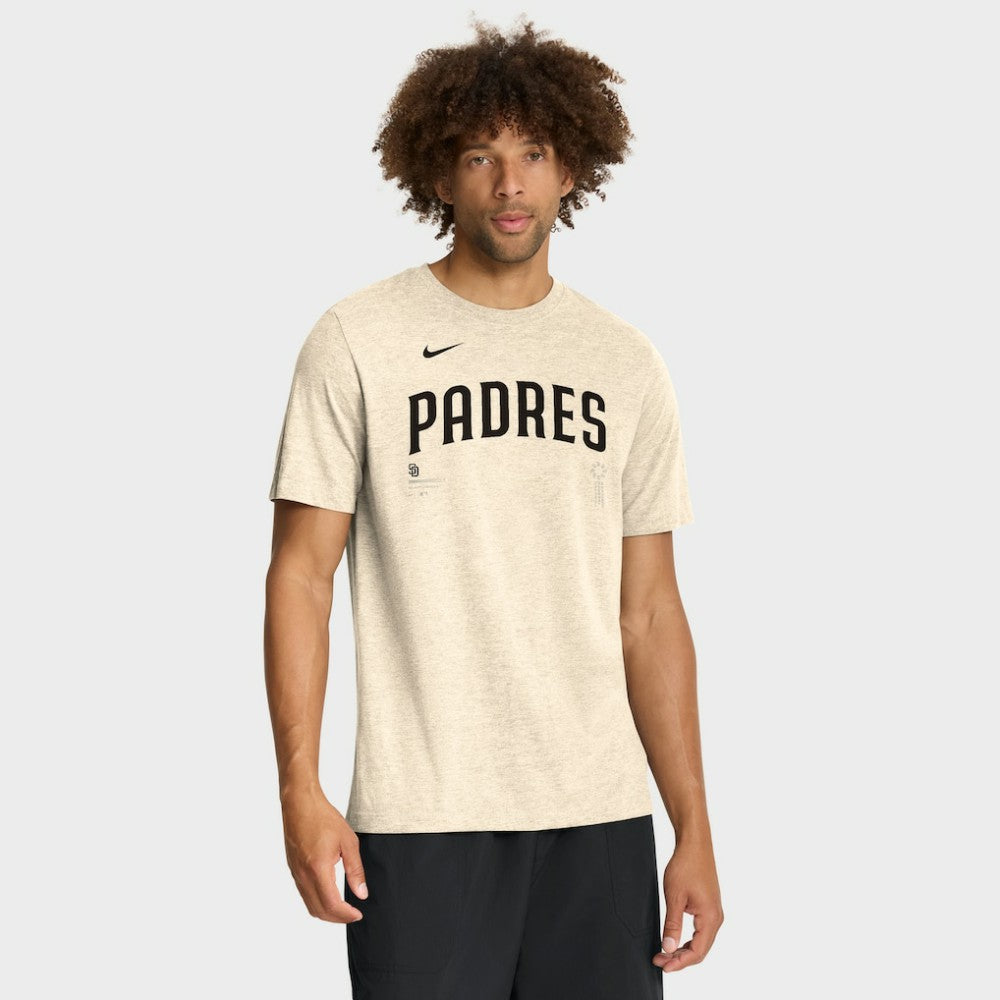 San Diego Padres Nike Wordmark Tri-Blend T-Shirt - Natural T-shirts