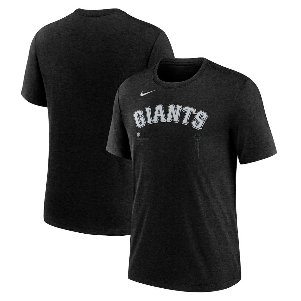 San Francisco Giants Nike Wordmark Tri-Blend T-Shirt - Heather Black T-shirts