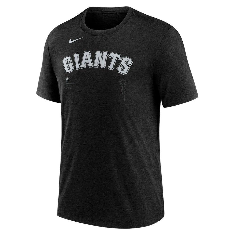 San Francisco Giants Nike Wordmark Tri-Blend T-Shirt - Heather Black T-shirts