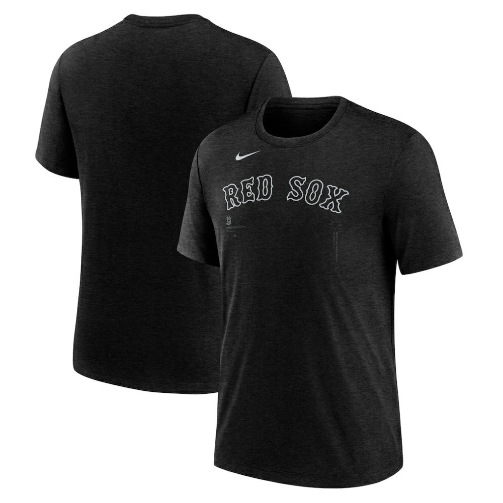 Boston Red Sox Nike Wordmark Tri-Blend T-Shirt - Heather Black T-shirts