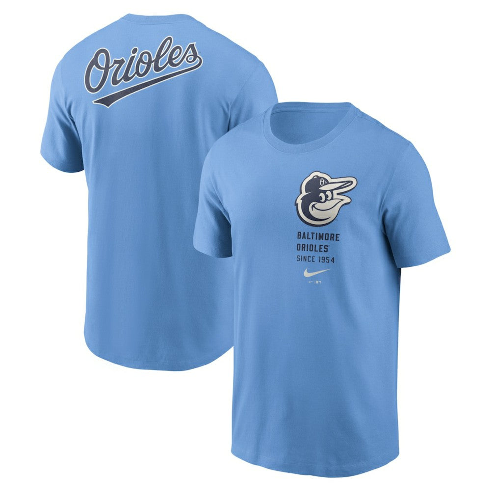 Baltimore Orioles Nike Record Shattered T-Shirt - Light Blue Hats