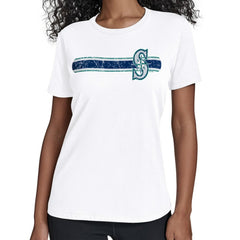 Seattle Mariners Starter Women's Team Stripe T-Shirt - White T-shirts