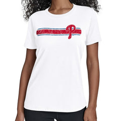 Philadelphia Phillies Starter Women's Team Stripe T-Shirt - White T-shirts