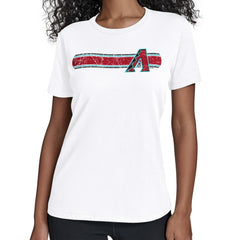 Arizona Diamondbacks Starter Women's Team Stripe T-Shirt - White T-shirts