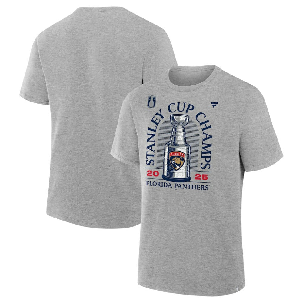 NHL Florida Panthers Fanatics 2025 Stanley Cup Champions Locker Room T-Shirt - Heather Gray