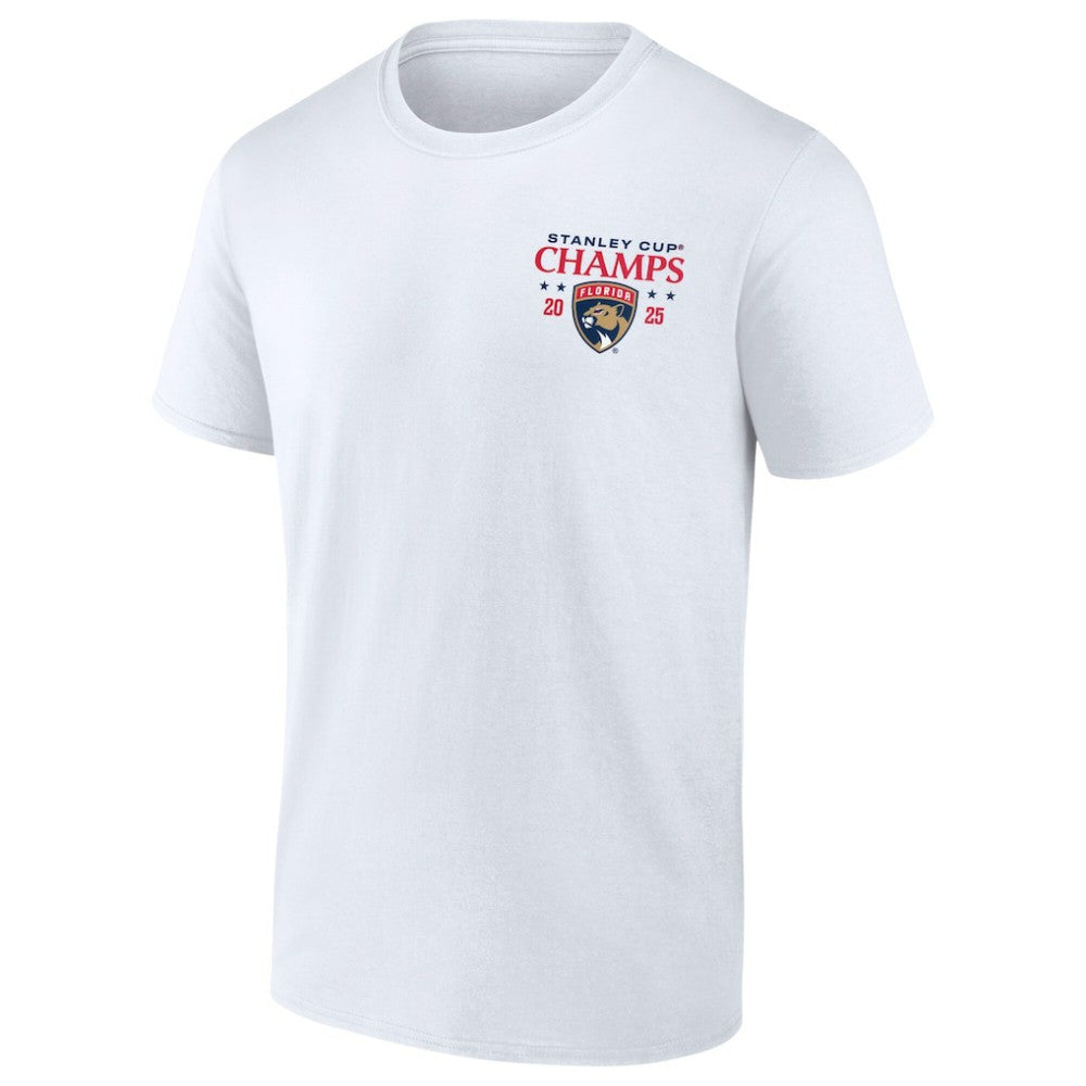 NHL Florida Panthers Fanatics 2025 Stanley Cup Champions Jersey Roster T-Shirt - White