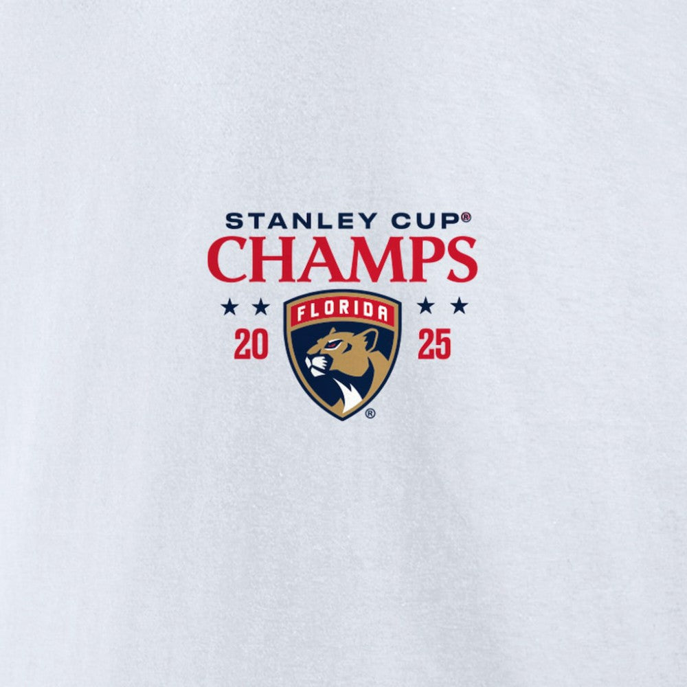 NHL Florida Panthers Fanatics 2025 Stanley Cup Champions Jersey Roster T-Shirt - White