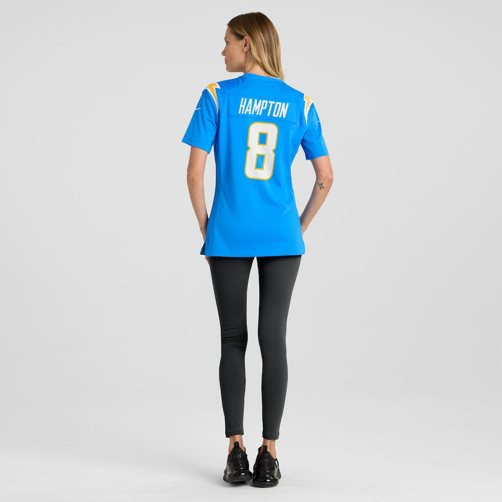 Omarion Hampton Los Angeles Chargers Women's Team Game Jersey Powder Blue
