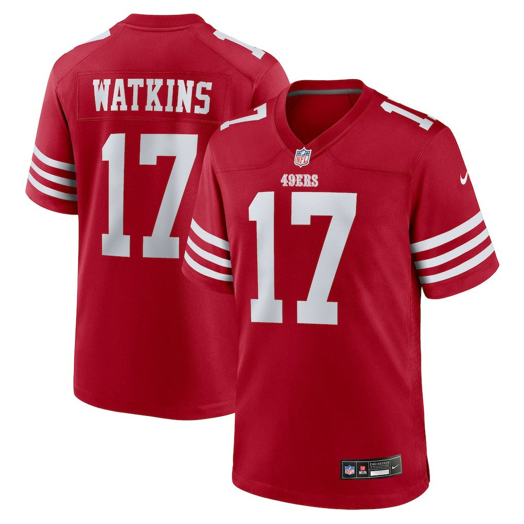 Jordan Watkins San Francisco 49ers Team Game Jersey Scarlet