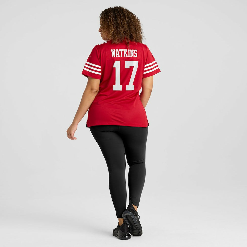 Jordan Watkins San Francisco 49ers Women's Team Game Jersey Scarlet