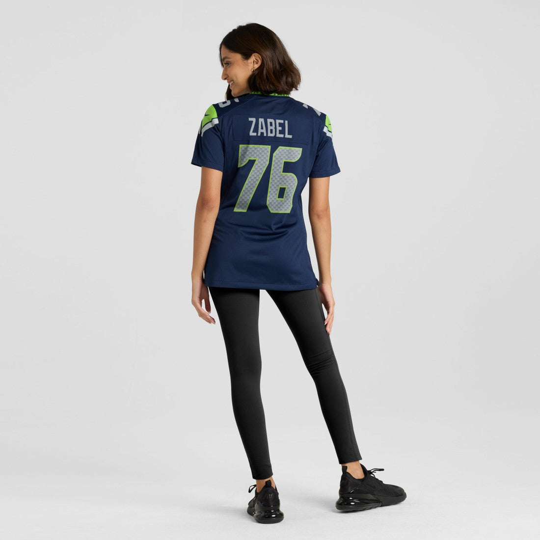 Grey Zabel Seattle Seahawks Women's Team Game Jersey College Navy