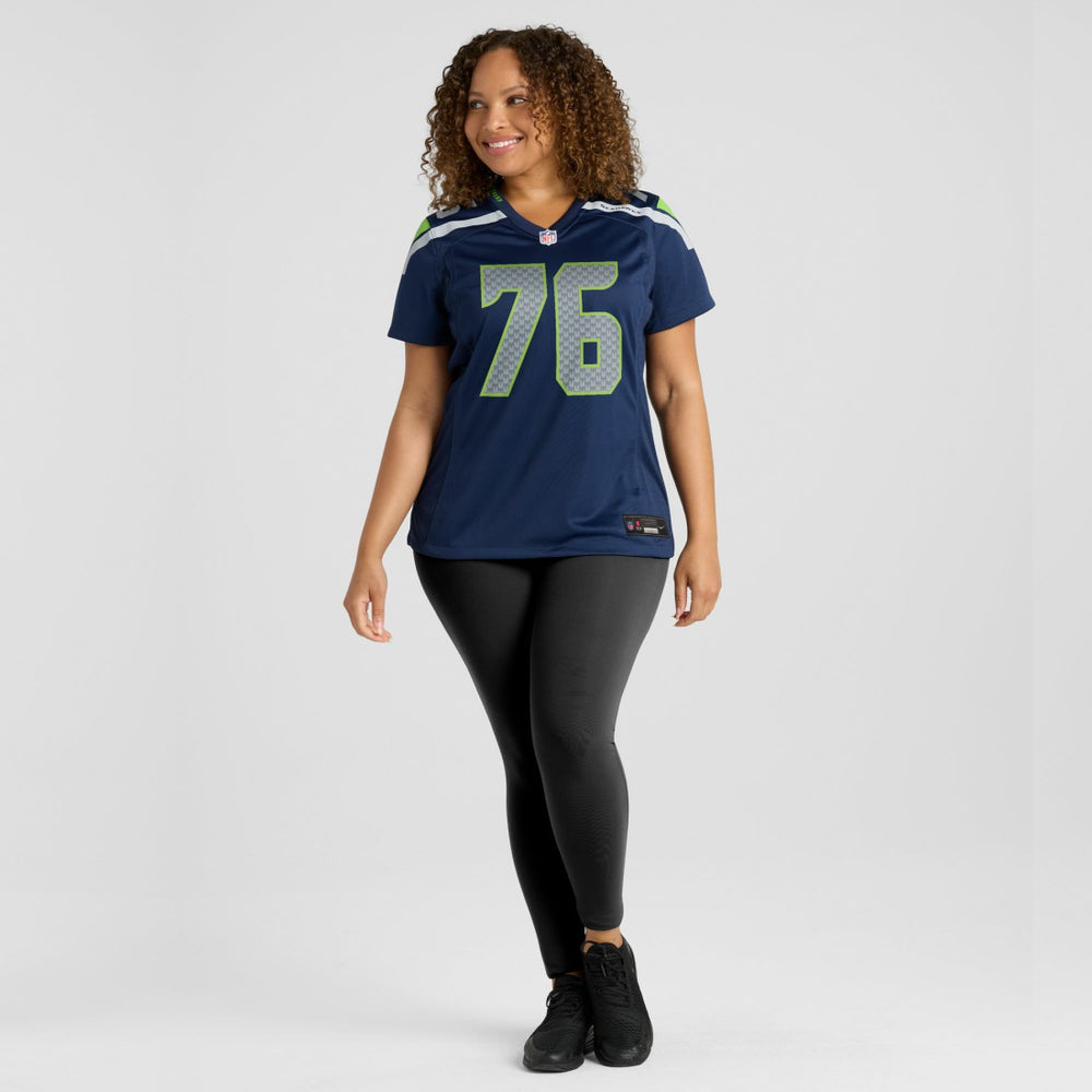 Grey Zabel Seattle Seahawks Women's Team Game Jersey College Navy