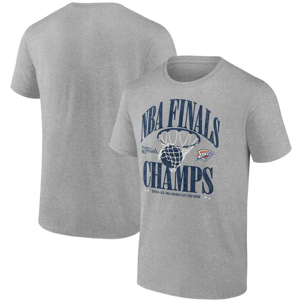 Oklahoma City Thunder 2025 NBA Finals Champions Fade Away Retro T-Shirt Steel