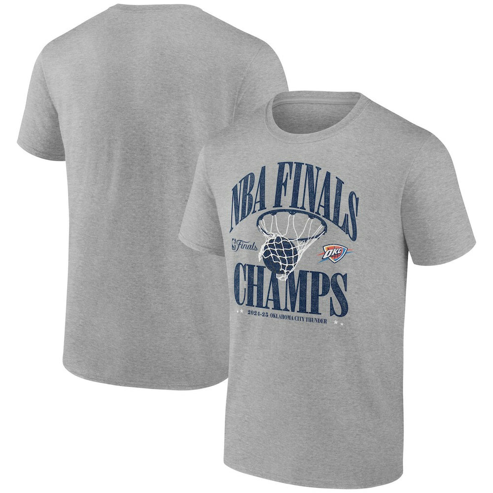 Oklahoma City Thunder 2025 NBA Finals Champions Fade Away Retro T-Shirt Steel