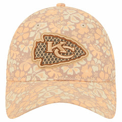 Kansas City Chiefs New Era Women's Floral 9TWENTY Adjustable Hat Tan