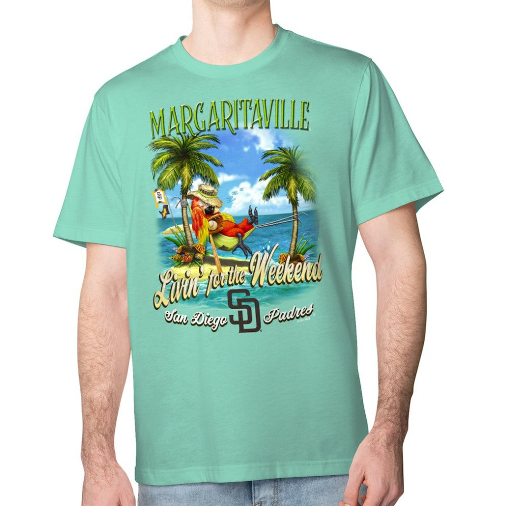 San Diego Padres Margaritaville Livin' for the Weekend T-Shirt - Mint T-shirts