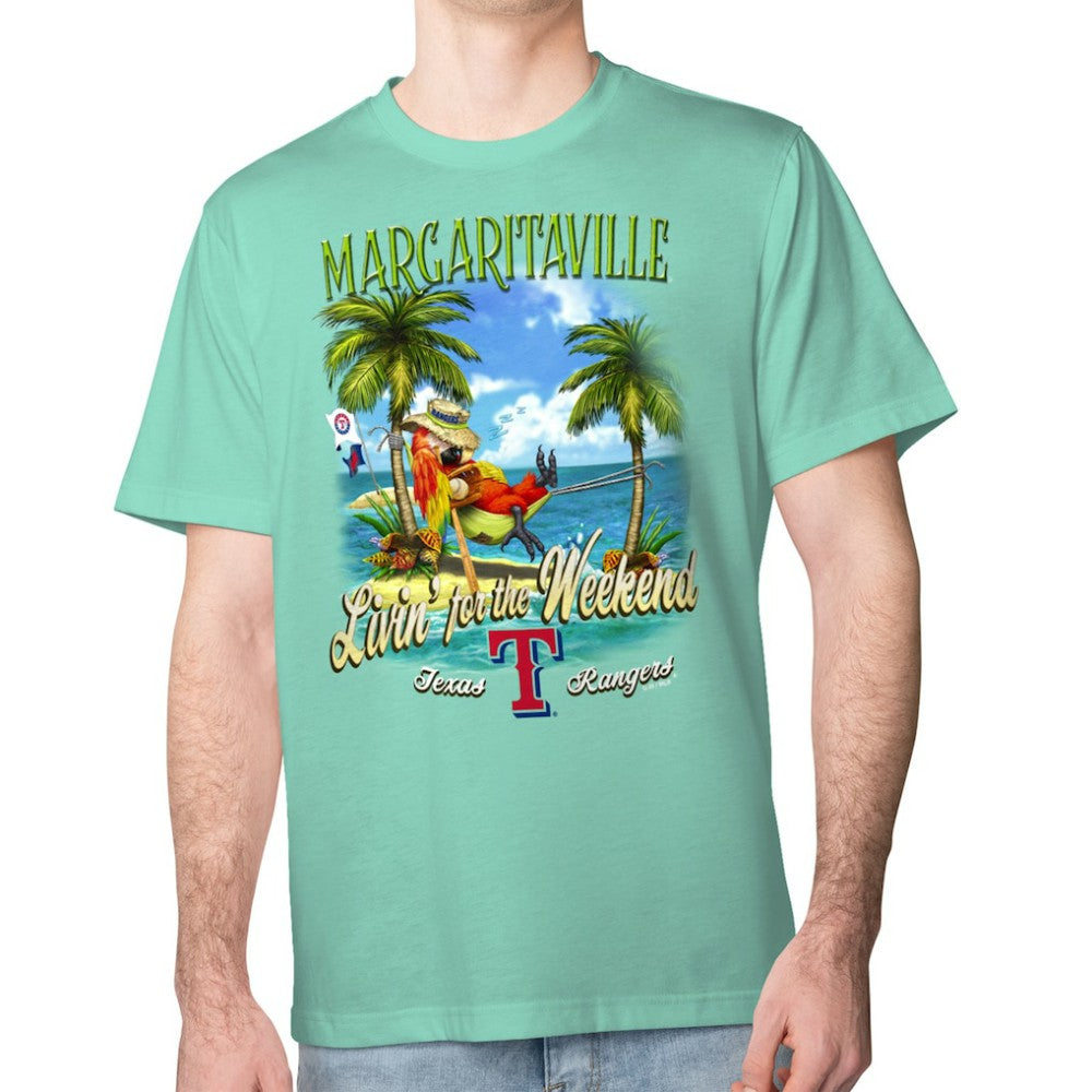 Texas Rangers Margaritaville Livin' for the Weekend T-Shirt - Mint T-shirts