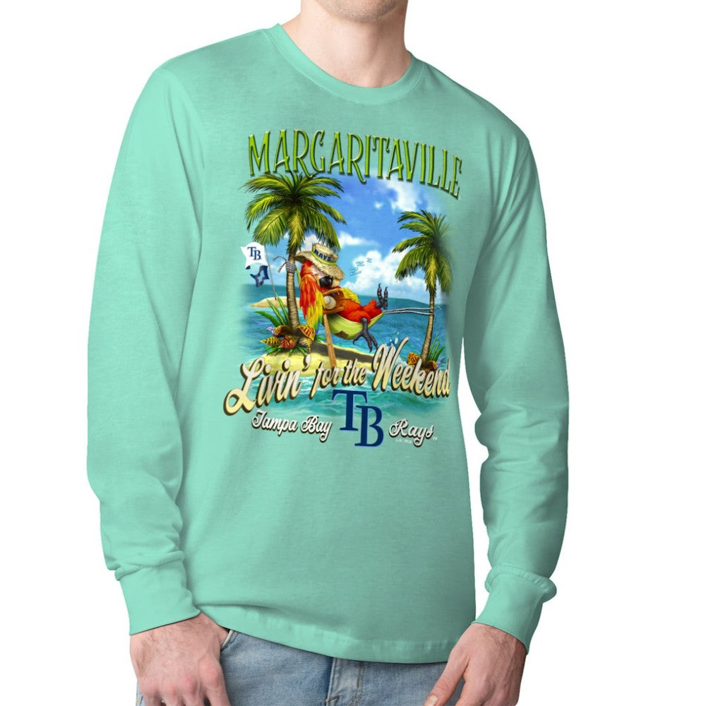 Tampa Bay Rays Margaritaville Livin' for the Weekend Long Sleeve T-Shirt - Mint T-shirts